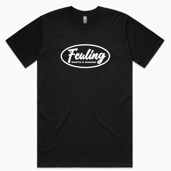 Oval Script Tee, Black