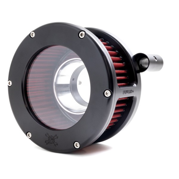 BA Air Cleaner Kit, Black finish, Red filter