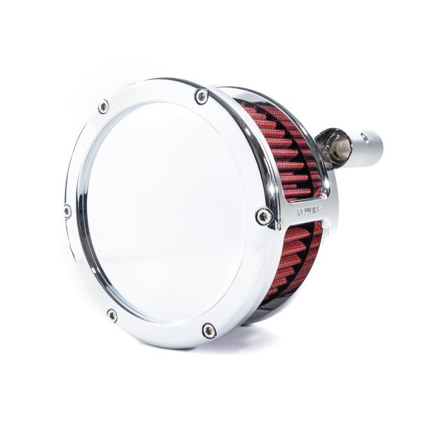 Part#:5447 - BA Air Cleaner Kit, Chrome finish, Red filter