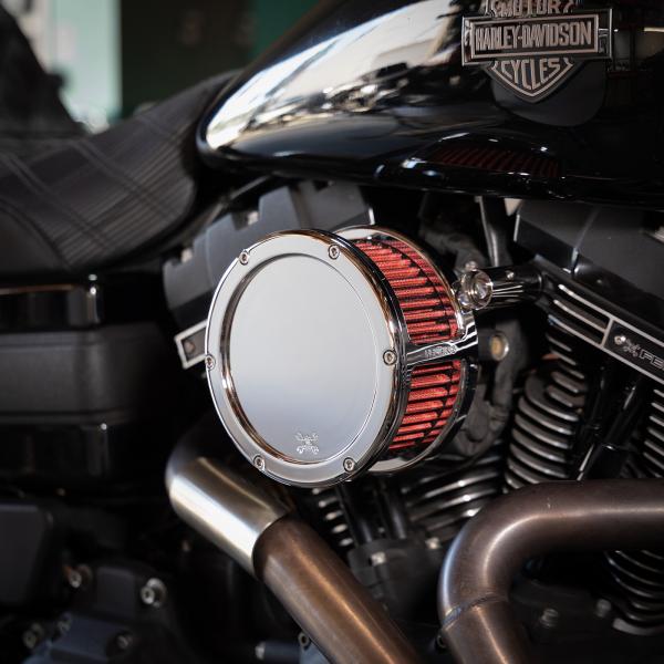 Part#:5457 - BA Air Cleaner Kit, Chrome finish, Red filter