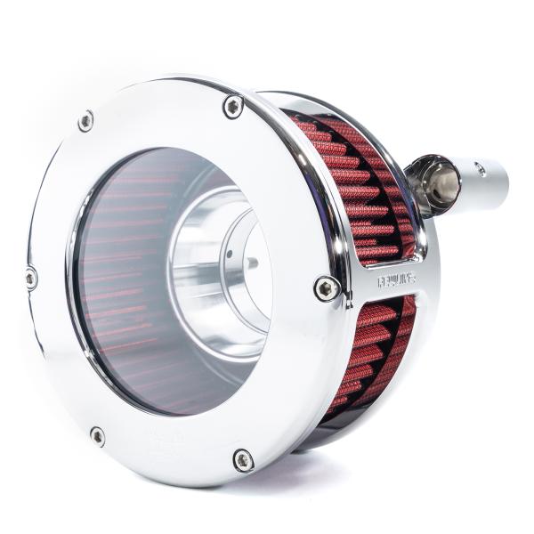 Part#:5458 - BA Air Cleaner Kit, Chrome finish, Red filter