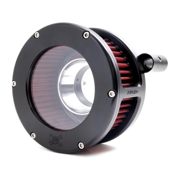 BA Air Cleaner Kit, Black finish, Red filter
