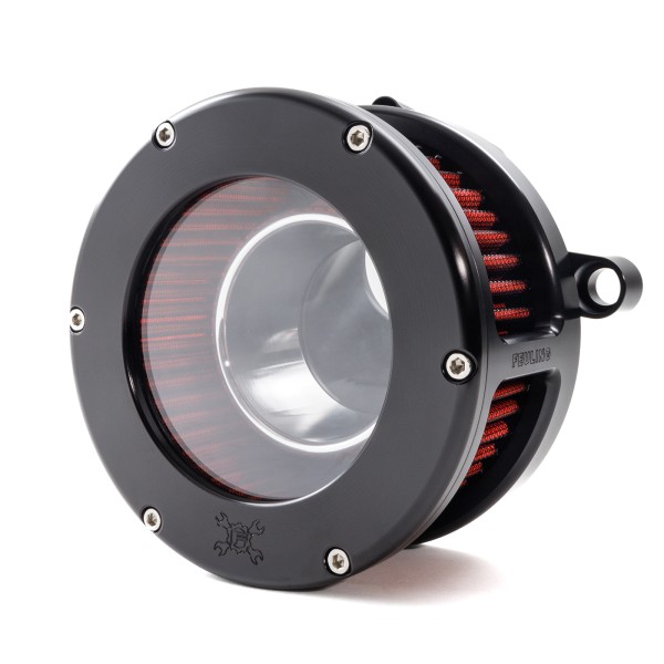 BA Air Cleaner Kit, Black finish, Red filter