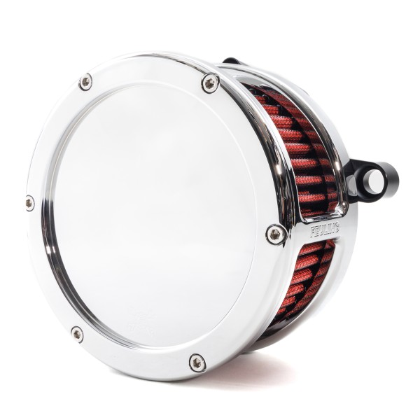 BA Air Cleaner Kit, Chrome finish, Red filter