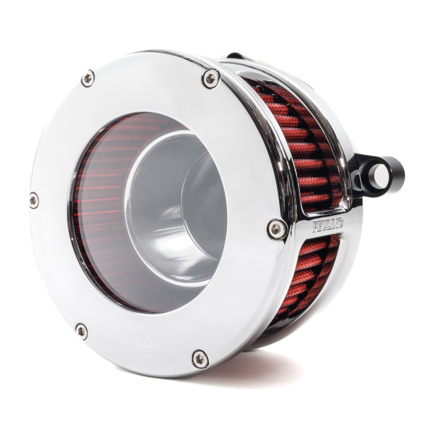 BA Air Cleaner Kit, Chrome finish, Red filter