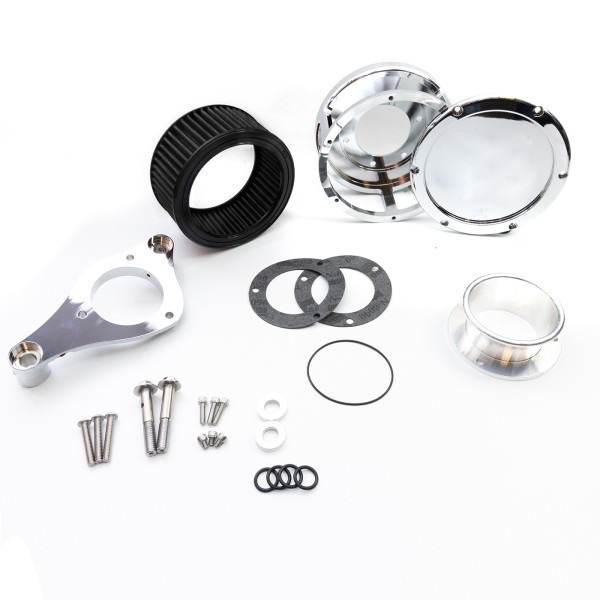 Part#:5537-70 - BA Air Cleaner Kit, Chrome finish, Black filter