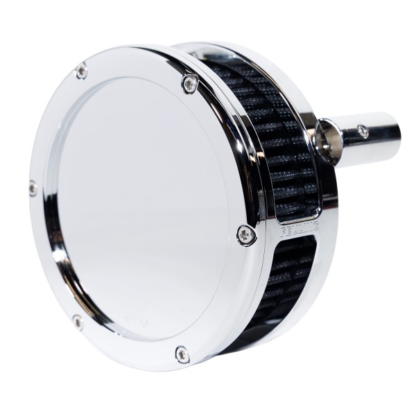 BA Air Cleaner Kit Slim, Chrome finish, Black filter