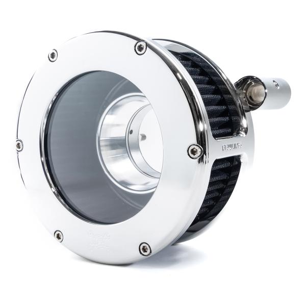 BA Air Cleaner Kit, Chrome finish, Black filter