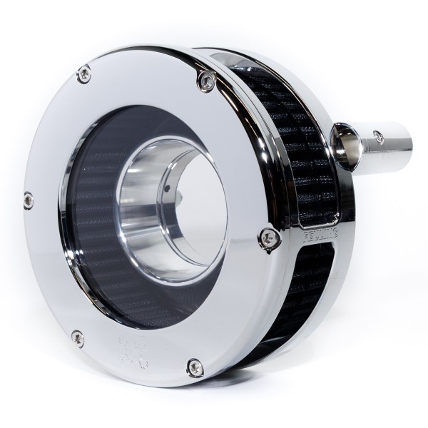 BA Air Cleaner Kit Slim, Chrome finish, Black filter