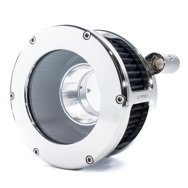 Part#:5558 - BA Air Cleaner Kit, Chrome finish, Black filter