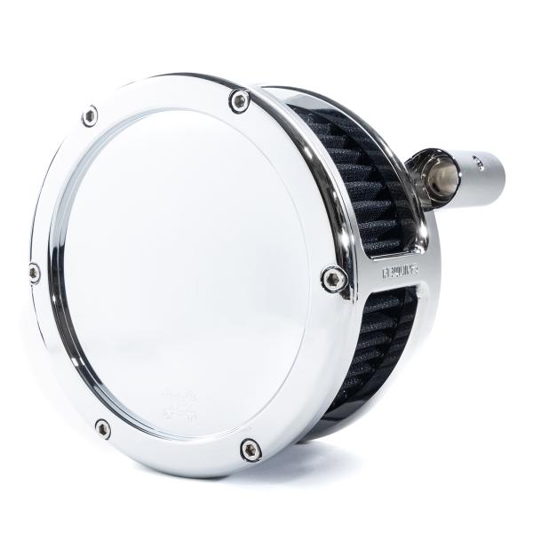 BA Air Cleaner Kit, Chrome finish, Black filter