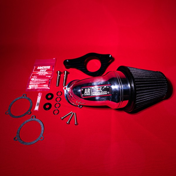 Part#:5711 - AR Air Cleaner Kit, Polished/Black finish, Black Std. filter