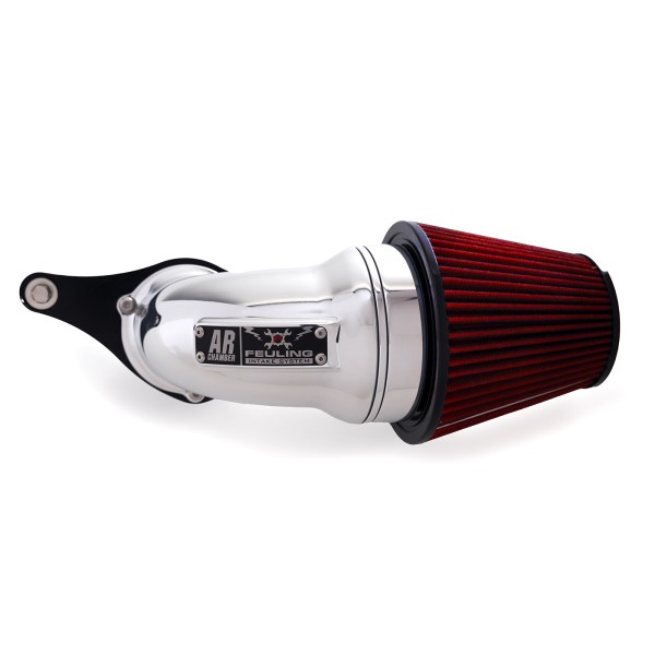 AR Air Cleaner Kit, Polished/Black finish, Red Std. filter