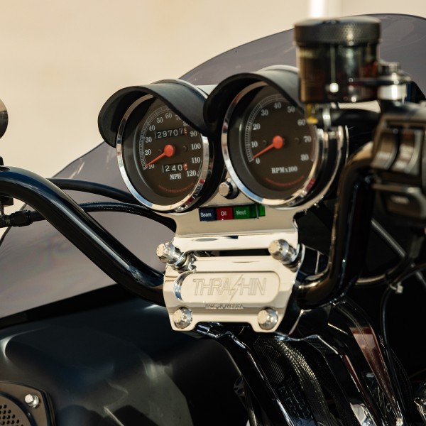 Part#:9052 - 1" HANDLEBAR PSI GAUGE MOUNT - RAW